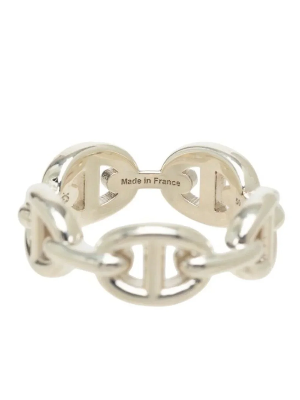 Hermes Chaine D'ancre Enchainee Ring 50 Silver